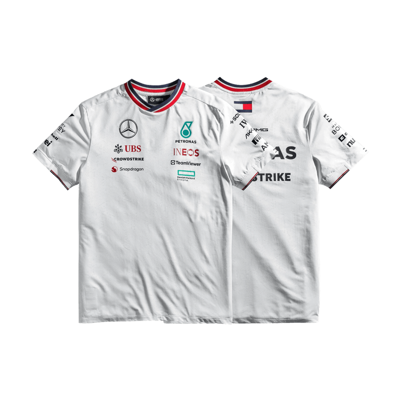 Mercedes AMG PETRONAS 2024 Team Driver T Shirt White