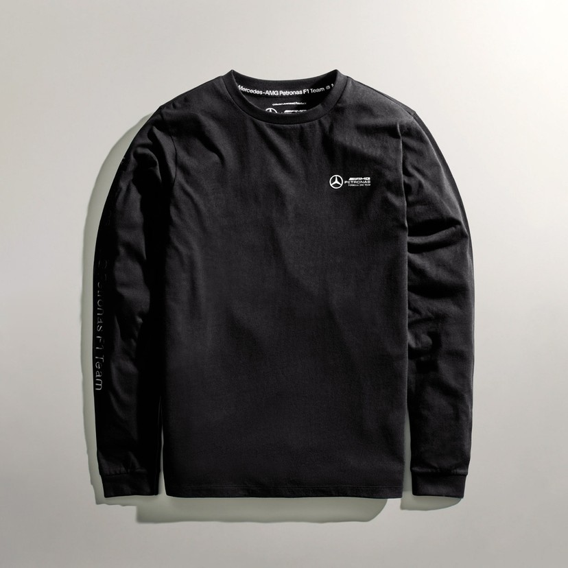 Mercedes-AMG PETRONAS 2024 Mens Long Sleeve T-Shirt - Black