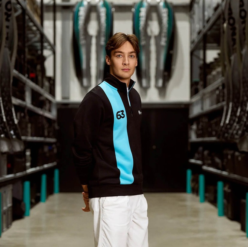 Mercedes-AMG PETRONAS 2024 George Russell 1/4 Zip Sweater - Long