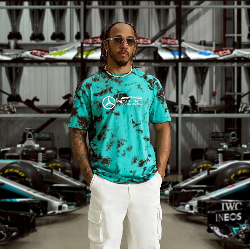 Mercedes-AMG PETRONAS 2024 Tie Dye T-Shirt - Short Sleeve - Multicolor