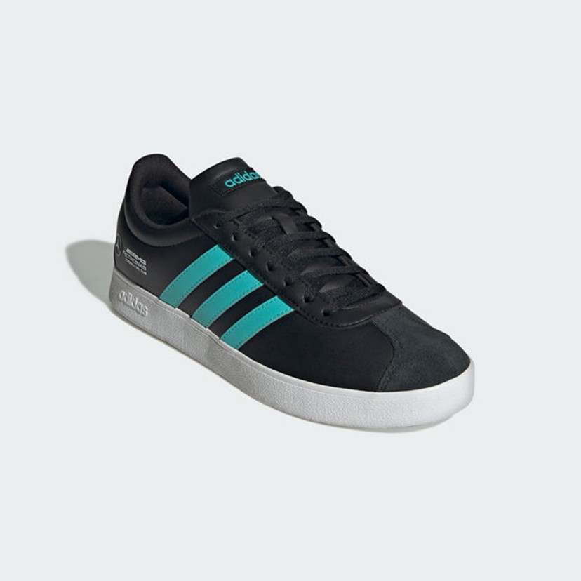 MERCEDES - AMG PETRONAS FORMULA ONE TEAM VL COURT BASE SHOES -  BLACK/TURQOISE